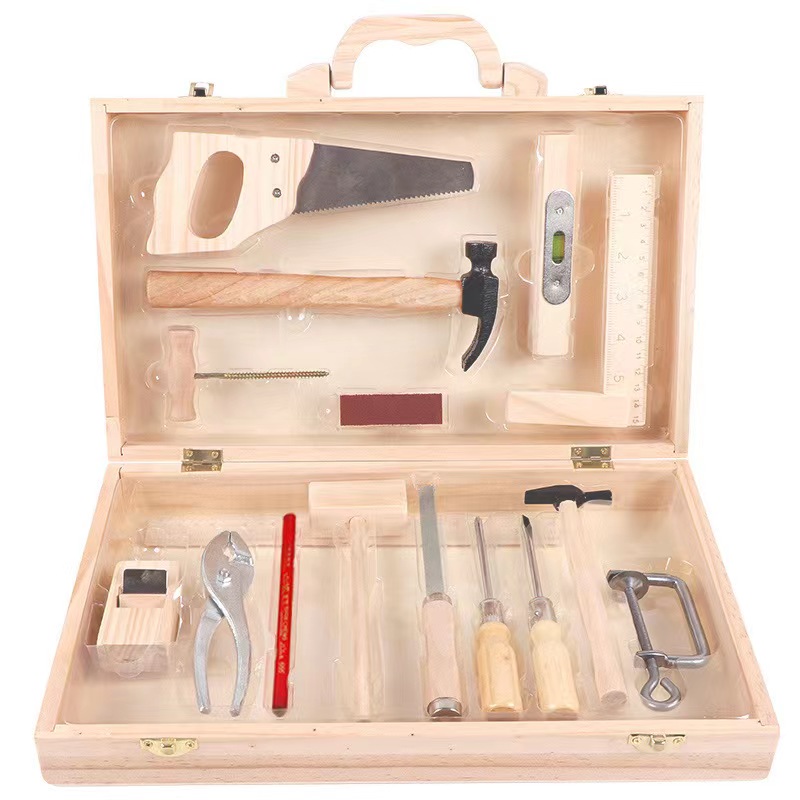 Gardening Tools For 10 Year Olds - Children Real Life Wooden Carpenter's Box