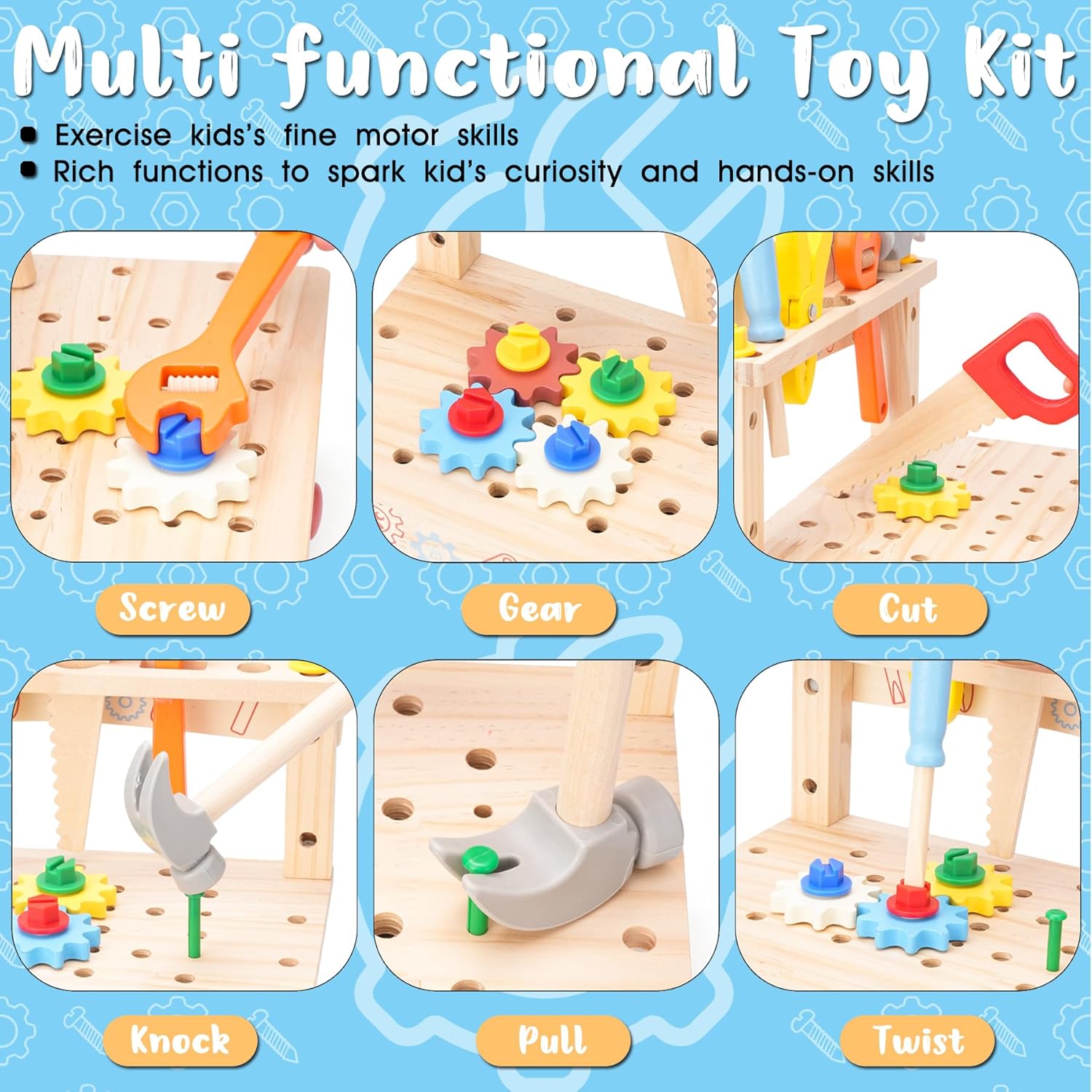 Wooden Tool Bench for Kids,Mon - Gardening Tools Girls recension och pris