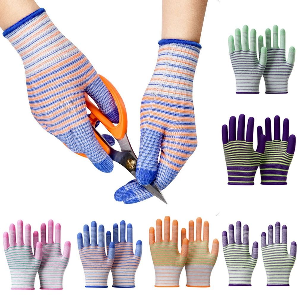 2/3/5 Pairs of PU Coated Zebra - Gardening Tools Gloves recension och pris