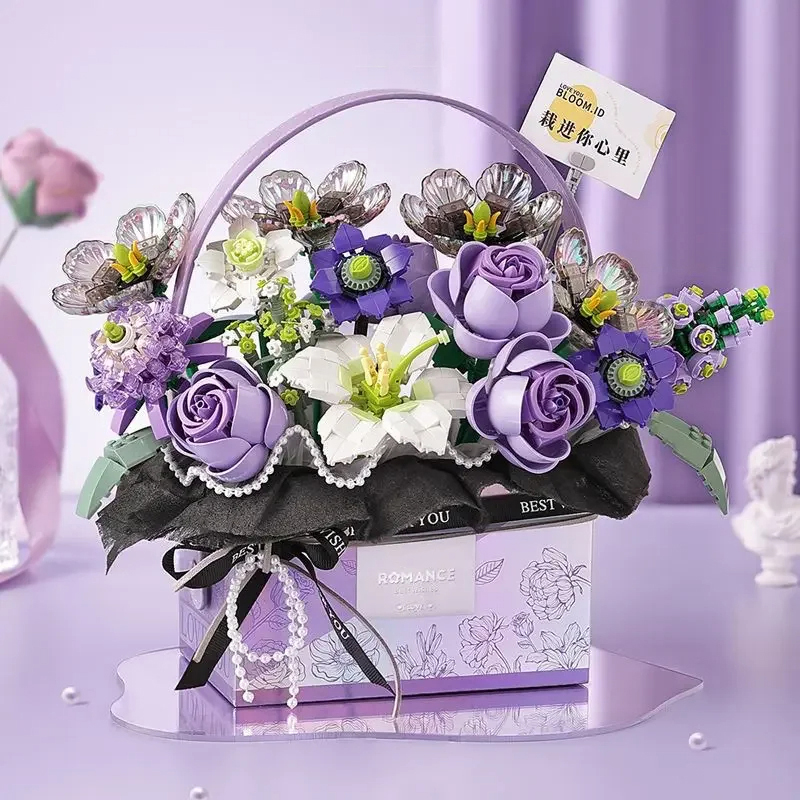 Creative Pink Rose Basket Bouq - Gardening Tools Girls recension och pris