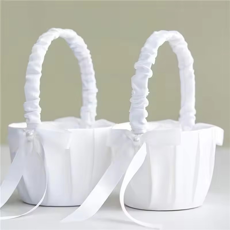Wedding White Satin Bow Flower - Gardening Tools Girls recension och pris