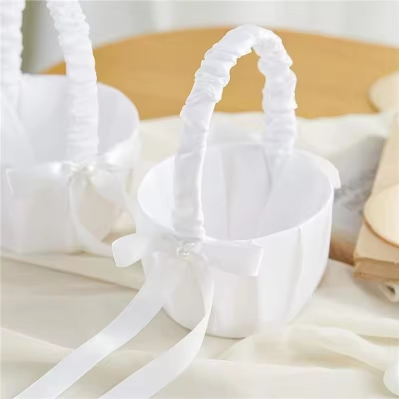 Wedding White Satin Bow Flower - Gardening Tools Girls recension och pris