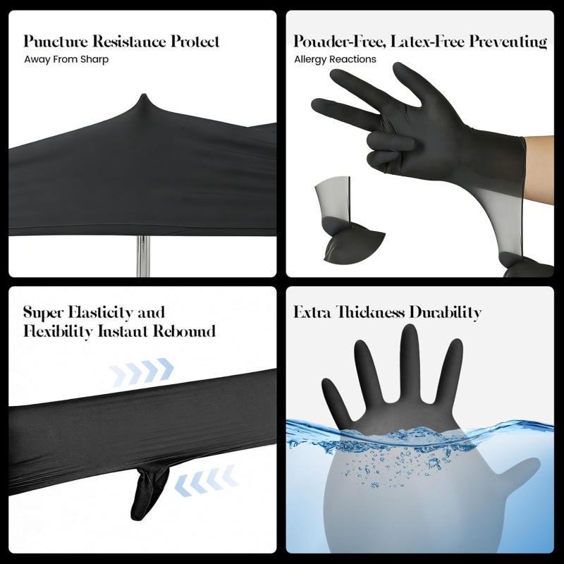 Kids Black Nitrile Disposable  - Gardening Tools Gloves recension och pris
