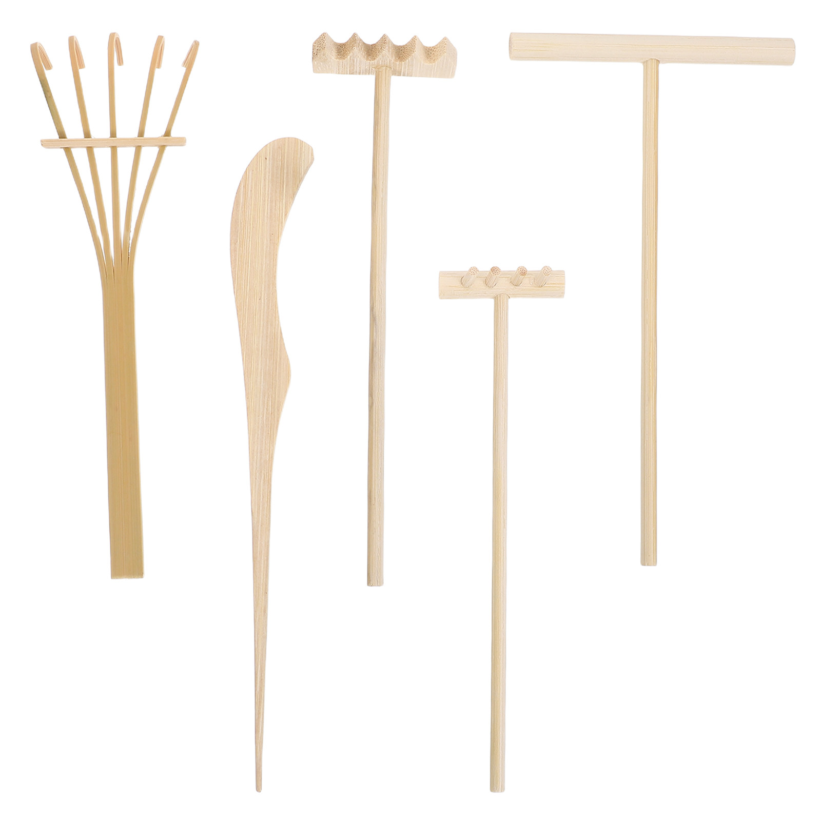 5Pcs Mini Bamboo Sand Garden R - Gardening Tools Drawing recension och pris