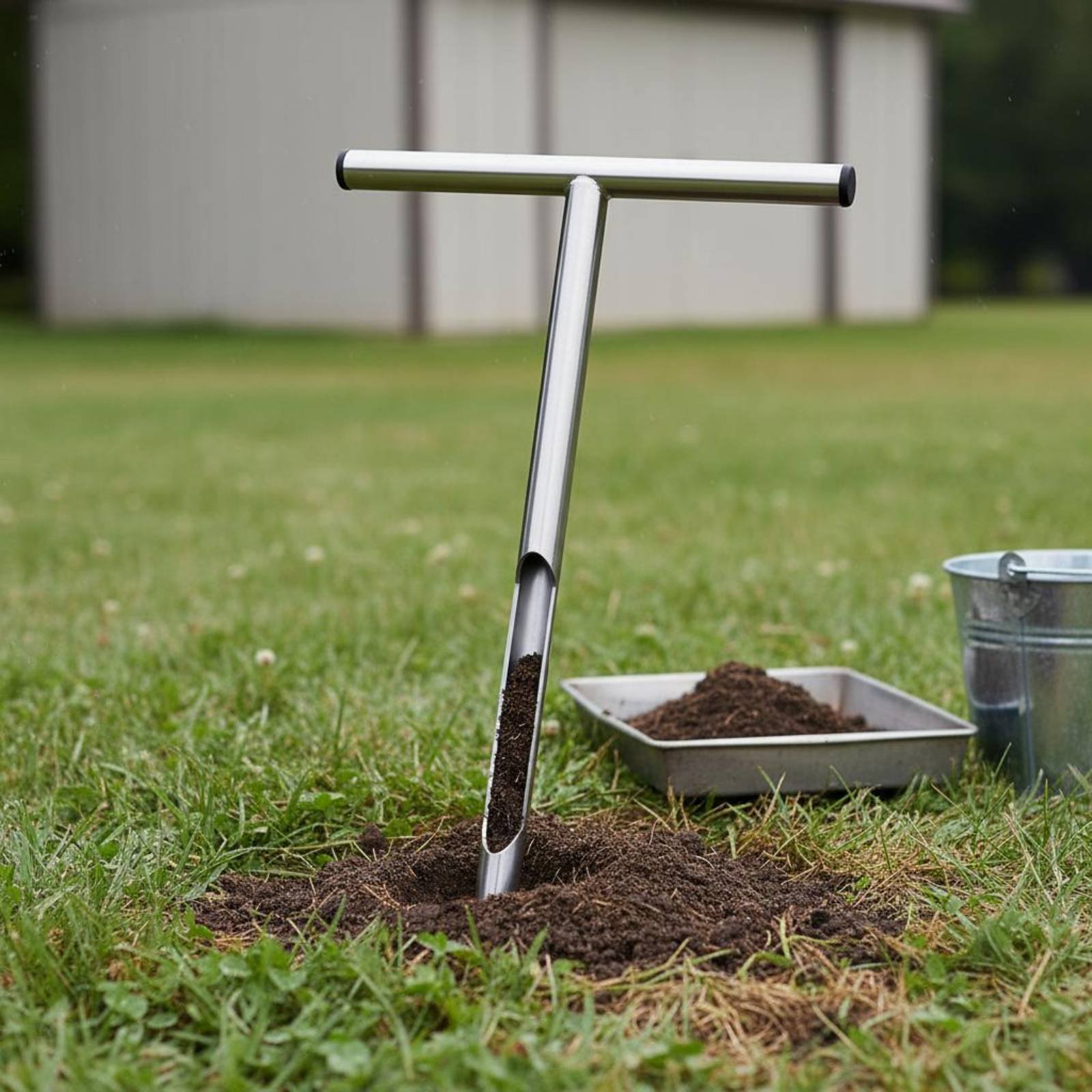 Stainless Steel Soil Sampler E - Gardening Tools Long Handle recension och pris