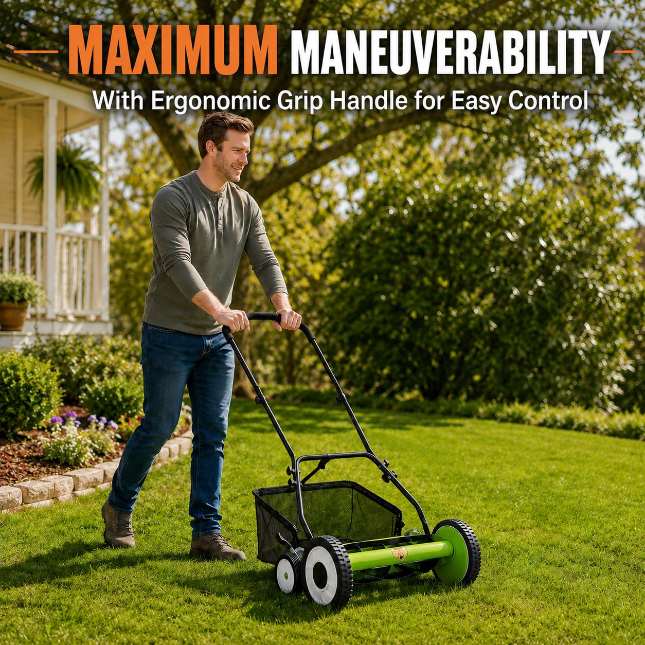 18 Inch Push Reel Lawn Mower,  - Gardening Tools Cutter recension och pris
