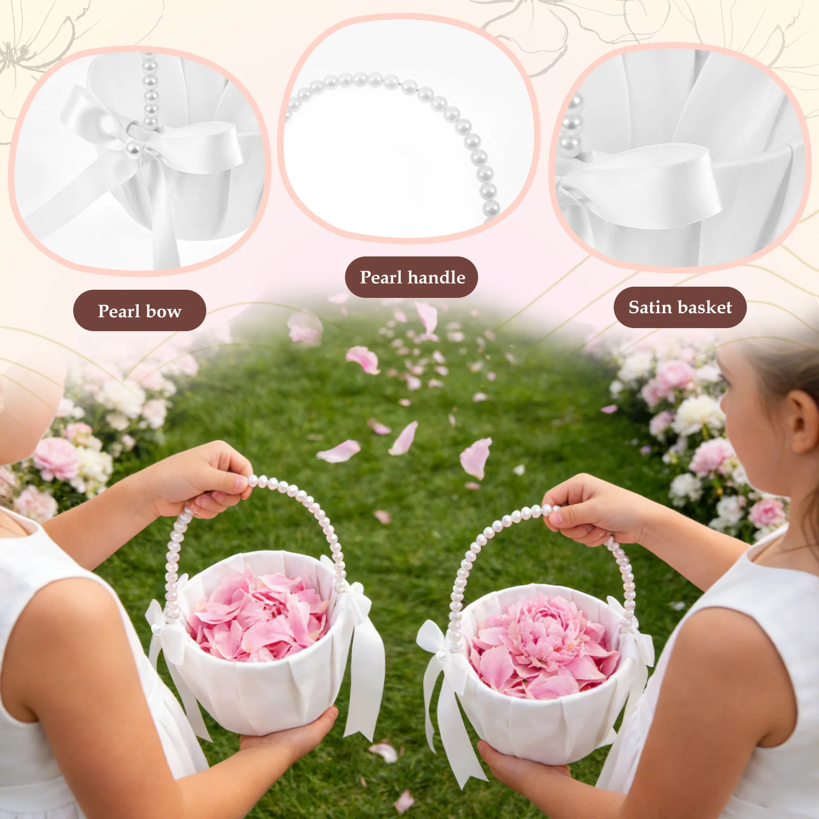 2Pcs Wedding Flower Girl Baske - Gardening Tools Girls recension och pris