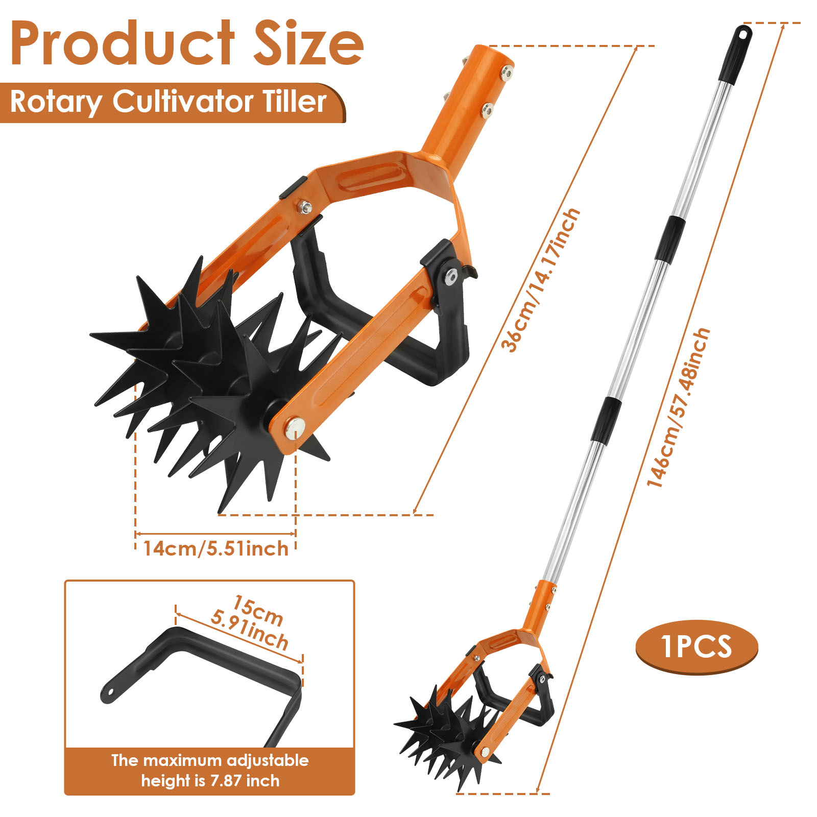 New 2-in-1Tiller Tool Stainles - Gardening Tools Long Handle recension och pris